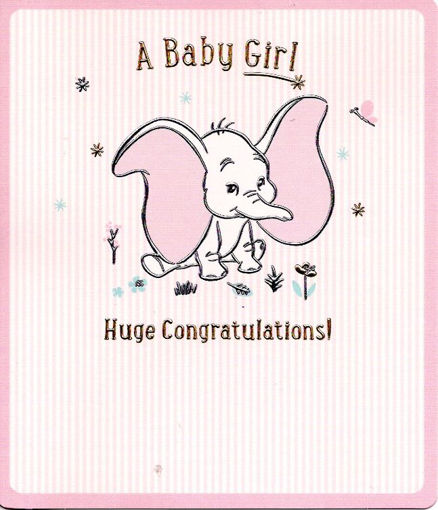 Picture of A BABY GIRL HUGE CONGRATULATIONS! CARD